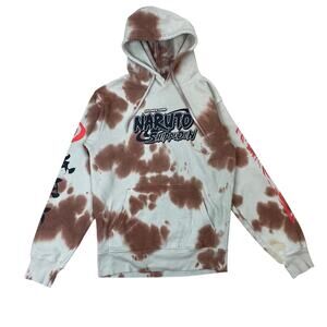 Naruto Shippuden Hoodie Mens S Tie Dye Anime Graphic Pullover Viz Media Manga